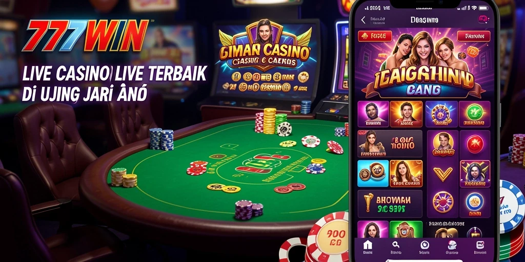 Screenshot gameplay 777WIN menampilkan suasana Live Casino yang mendebarkan.