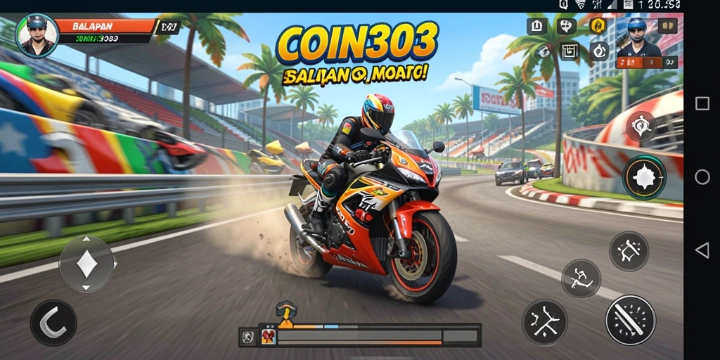 Gameplay seru dengan grafis balapan motor yang menakjubkan.