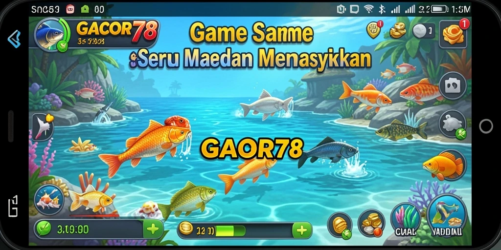 Tangkapan ikan besar dalam gameplay GACOR78 yang menantang.