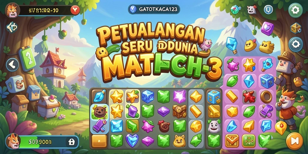 Tampilan gameplay seru GATOTKACA123 yang penuh warna.