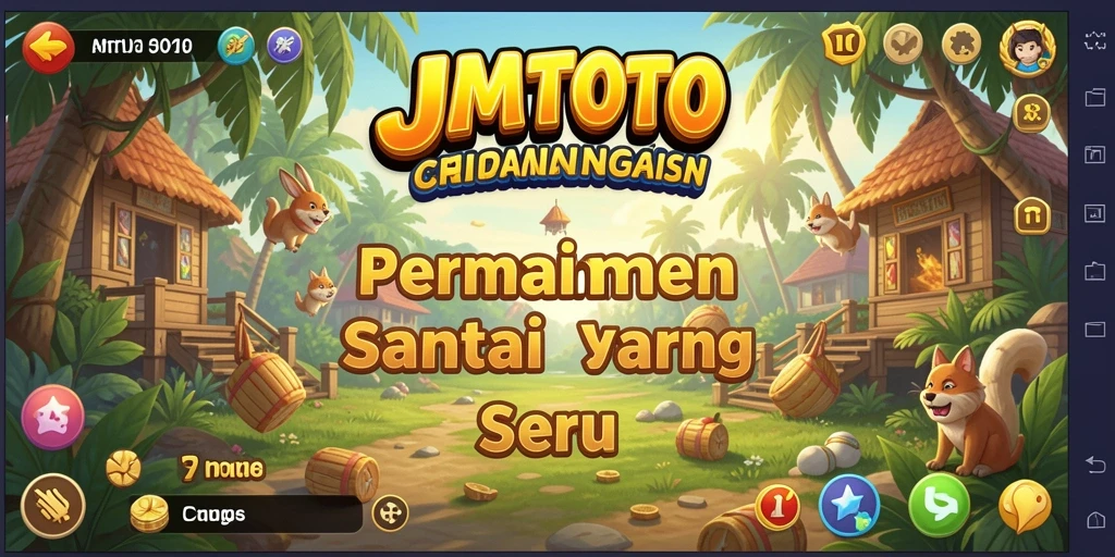 Tampilan gameplay <strong>JMTOTO</strong> yang ceria dan menghibur
