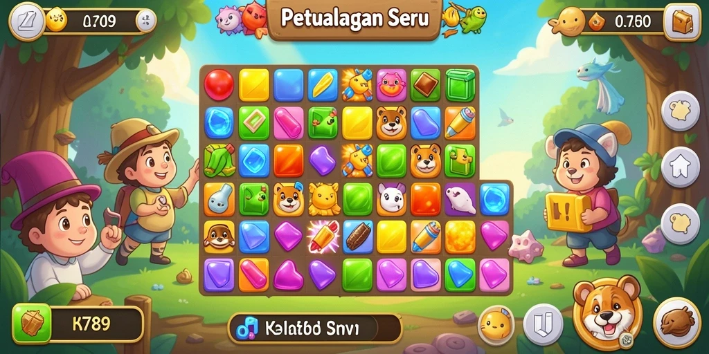 Tampilan gameplay KA789 yang penuh warna dan menantang.