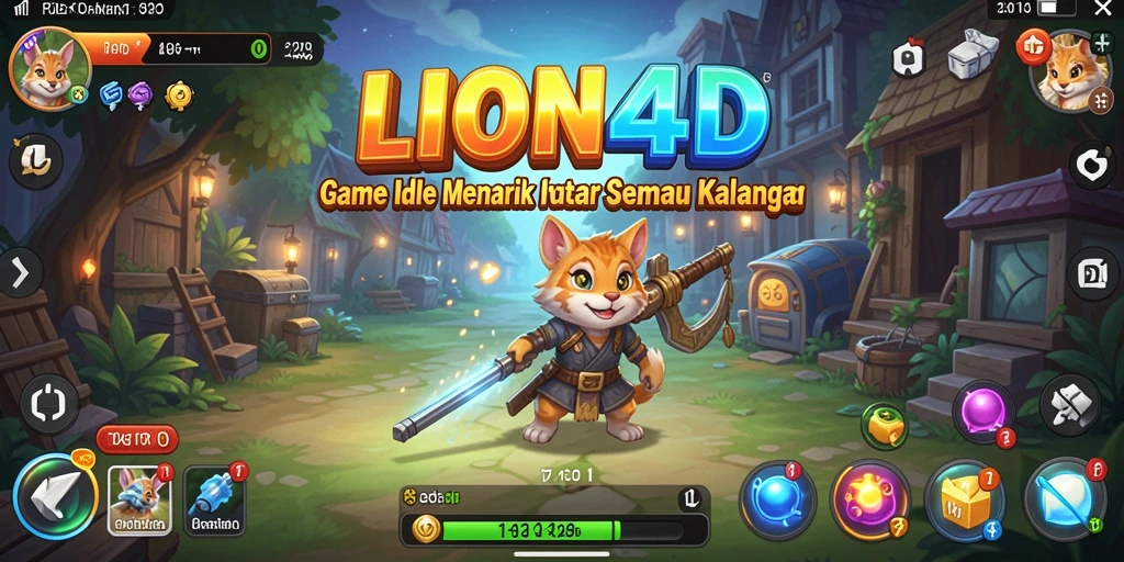 Tampilan gameplay menarik dari LION4D yang menunjukkan momen santai.