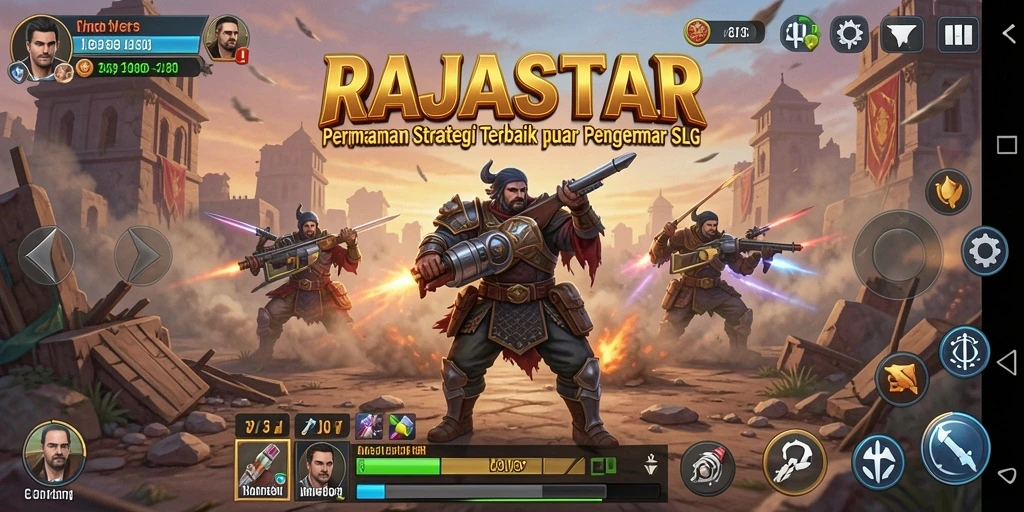 Tampilan menarik dari gameplay RAJASTAR dengan pertempuran strategis.