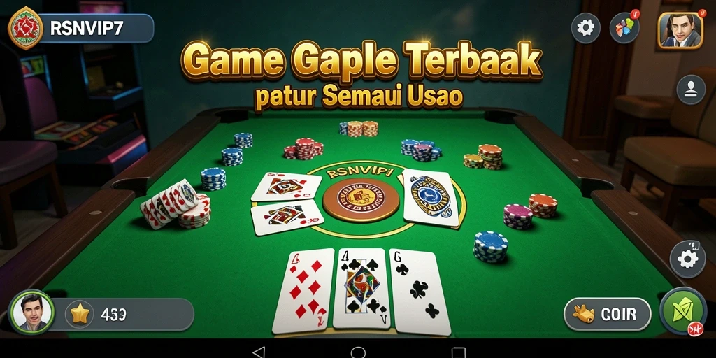 Tampilan gameplay seru di RSNVIP7 dengan fitur Gaple yang menarik.