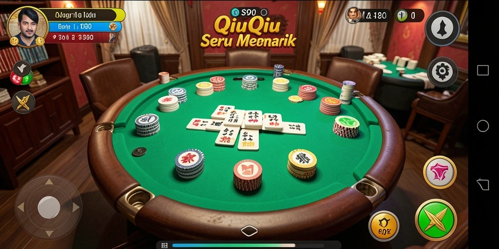 Tampilan gameplay QiuQiu yang menegangkan dan menarik.