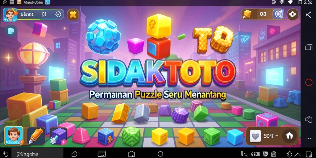 Screenshot gameplay menarik SIDAKTOTO menampilkan puzzle menantang.
