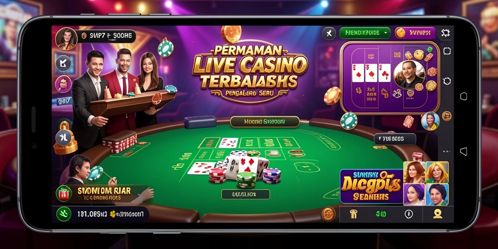 Tampilan menarik dari gameplay Live Casino di SVIP7.