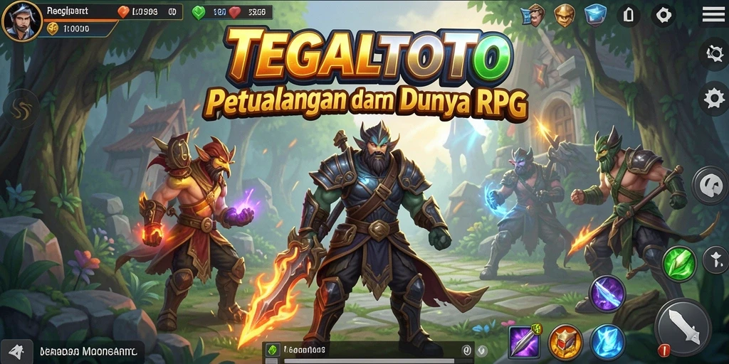 Screenshot gameplay TEGALTOTO yang menunjukkan pertarungan seru dan karakter unik.