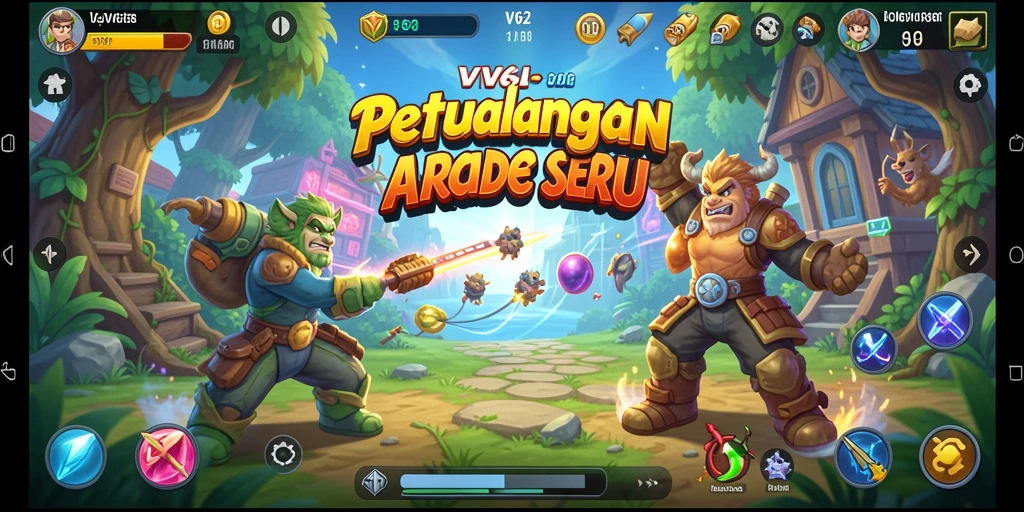 Tampilan gameplay seru di VV62 dengan berbagai level menantang.