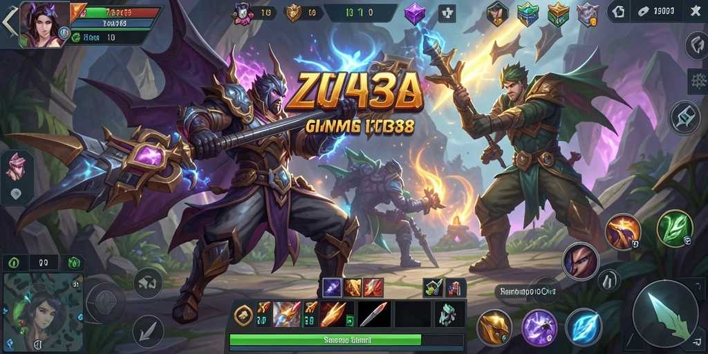Tampilan seru gameplay ZEUS138 dalam pertempuran MOBA.